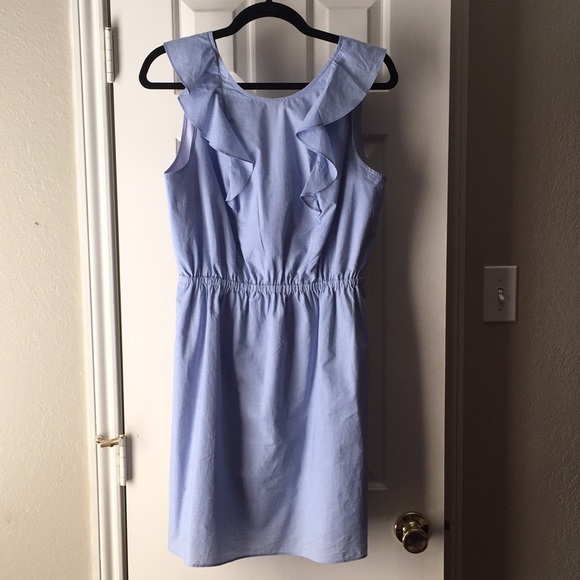 J. Crew Dresses & Skirts - J. Crew blue ruffle dress size 6